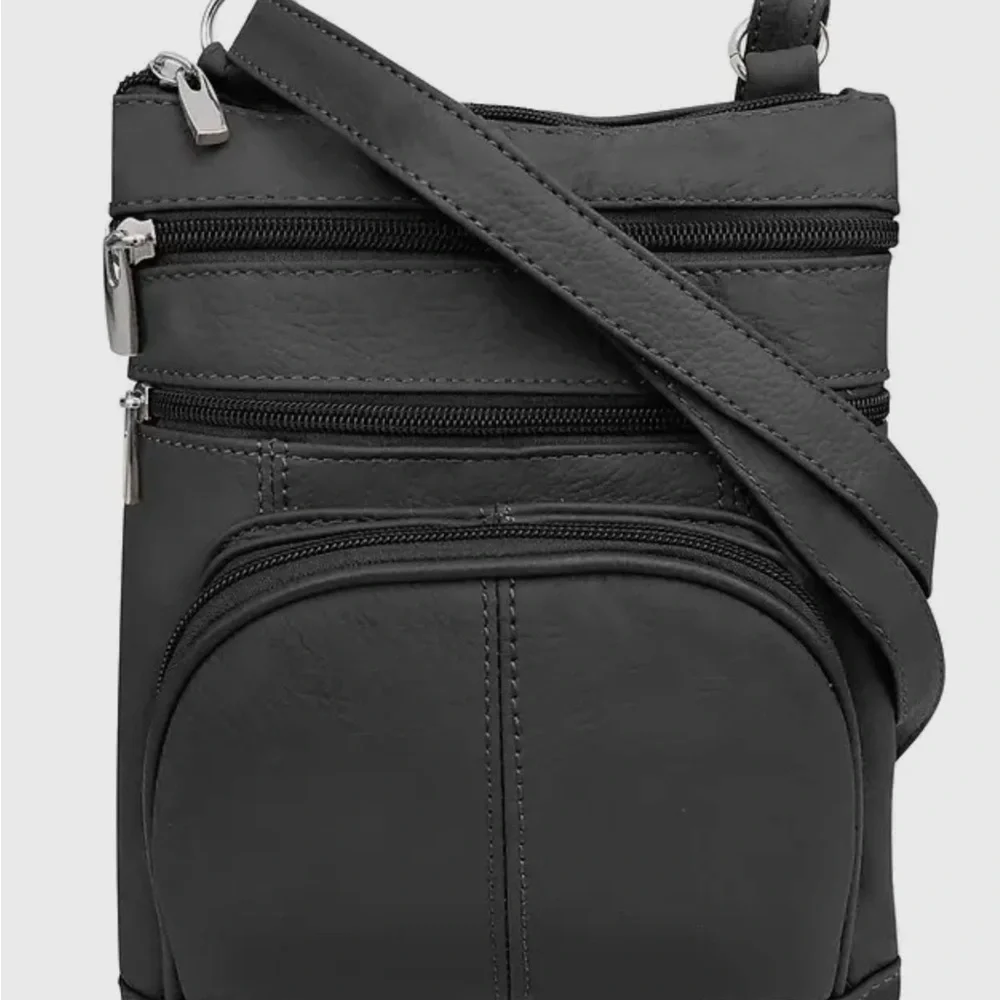 Leather Black Crossbody Handcrafted Bag NWT